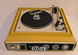 Vintage GE General Electric 8-6550 P380D Yellow Record Player Turntable