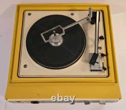 Vintage GE General Electric 8-6550 P380D Yellow Record Player Turntable