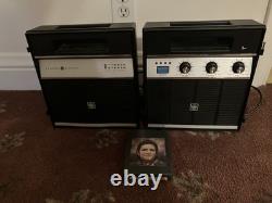 Vintage GE General Electric 8 Track Stereo Portable Player 2 Piece Johnny Cash