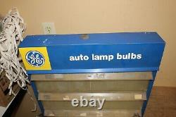 Vintage GE General Electric Auto Lamps Car Light Bulbs 18 Metal Cabinet Sign