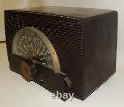 Vintage GE General Electric Bakelite AM/FM Tube Radio Model 408 Works