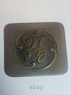 Vintage GE General Electric Brass Logo Sign 3 3/8 X 3 industrial emblem