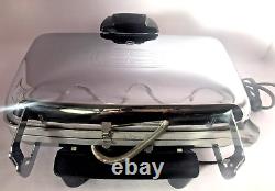 Vintage GE General Electric Chrome Automatic Grill Waffle Maker Model 14G44