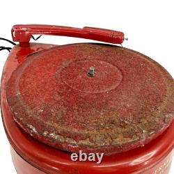 Vintage GE General Electric Electronic Toy Record Player Model 186-1 Red Metal