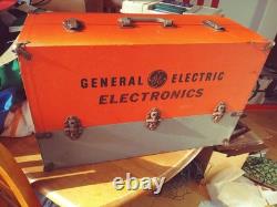 Vintage GE General Electric Electronics TV Repair Tool Box Approx 150+ NOS Tubes