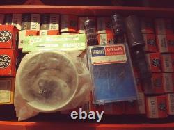 Vintage GE General Electric Electronics TV Repair Tool Box Approx 150+ NOS Tubes