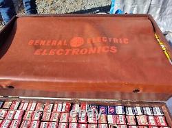 Vintage GE General Electric Electronics Tube Caddy for Repairman Full of Tubes