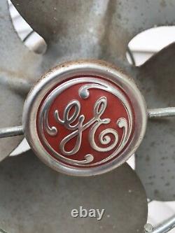 Vintage GE General Electric Floor Fan Speed Telescopic Industrial