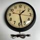 Vintage Ge General Electric Industrial Wall Clock Bakelite Glass 1ha1612 Works
