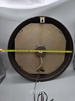 Vintage GE General Electric Industrial Wall Clock Military Time, 12/24 HR. RARE