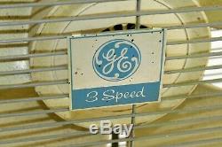 Vintage GE General Electric Metal Box Fan 21.5 3-Speed Gray METAL Frame