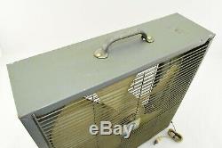 Vintage GE General Electric Metal Box Fan 21.5 3-Speed Gray METAL Frame