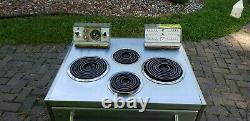 Vintage GE General Electric Mid Century Modern MCM Steel Stove Hot Point Oven