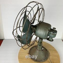 Vintage GE General Electric Oscillating 3 Speed Fan FM12V43 USA NO. 04 Working