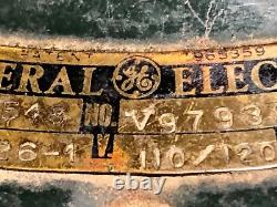 Vintage GE General Electric Oscillating Fan Small Size Wire Cage OD Green Works