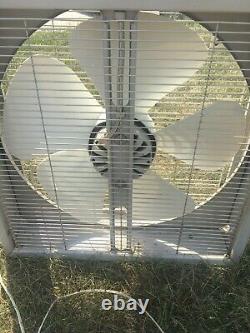 Vintage GE General Electric Portable Box Fan 3 Speed Useable Needs Work