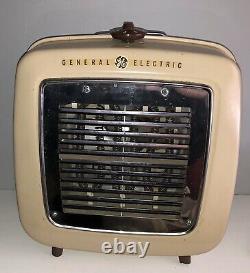 Vintage GE General Electric Portable Coil Fan Heater Model F41H4 Mid Century MCM