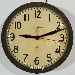 Vintage GE General Electric School Wall Clock 14.5 Industrial Medical 1H 1412