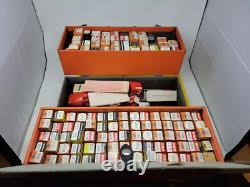 Vintage GE General Electric Tube Transistor TV Service Box 100+ Tubes RARE