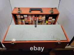 Vintage GE General Electric Tube Transistor TV Service Box 100+ Tubes RARE