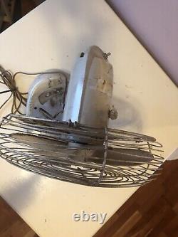 Vintage GE General Electric Two Speed Oscillating Desk Fan, Wall Fan