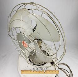 Vintage GE General Electric Vortalex 16 3 Speed Metal Cage Oscillating Fan