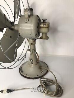 Vintage GE General Electric Vortalex 16 3 Speed Metal Cage Oscillating Fan