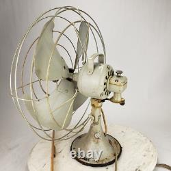 Vintage GE General Electric Vortalex 16 3 Speed Metal Cage Oscillating Fan