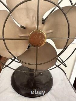 Vintage GE General Electric Vortalex Metal Cage Oscillating Desk Fan Please Read