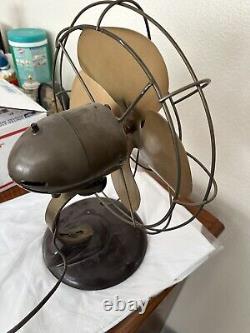 Vintage GE General Electric Vortalex Metal Cage Oscillating Desk Fan Please Read