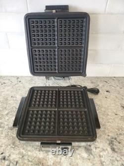 Vintage GE General Electric Waffle Baker Maker A2G48T Reversible Iron Grill