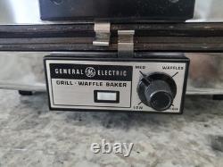 Vintage GE General Electric Waffle Baker Maker A2G48T Reversible Iron Grill