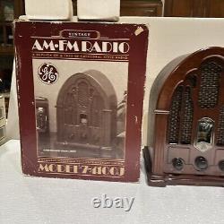 Vintage GE General Electric Wood Cathedral Replica Radio AM/FM 7-4100JA Works