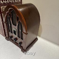 Vintage GE General Electric Wood Cathedral Replica Radio AM/FM 7-4100JA Works