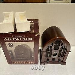 Vintage GE General Electric Wood Cathedral Replica Radio AM/FM 7-4100JA Works