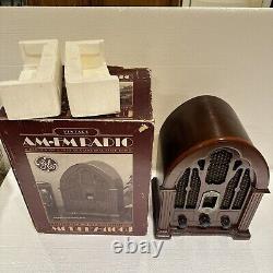 Vintage GE General Electric Wood Cathedral Replica Radio AM/FM 7-4100JA Works