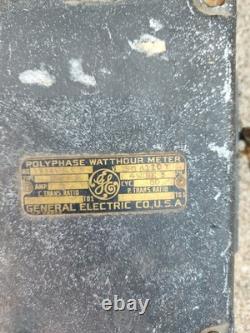 Vintage GE General Electric polyphase Watthour Meter