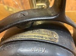 Vintage GE Kidney Bowl Oscillating Electric Trunnion Mount 16 Brass Fan 891718