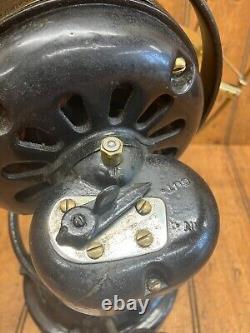 Vintage GE Kidney Bowl Oscillating Electric Trunnion Mount 16 Brass Fan 891718