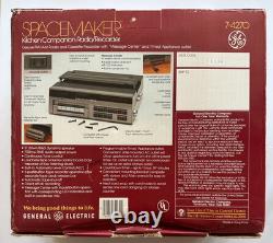 Vintage GE Message Center Spacemaker 7-4270 Cassette Radio Recorder AM/FM NIB