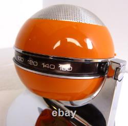 Vintage GE Orbiter Transistor Radio Space Age 1970's Orange MCM Orb Radio