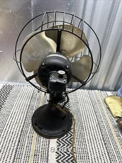 Vintage GE Oscillating Desk Fan 12 Black General Electric 272614-1 AS1 WORKS