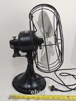 Vintage GE Oscillating Desk Fan 12 Black General Electric 49x491 272614-1 AS1