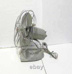 Vintage GE Oscillating Table Desk Fan General Electric F12S107 1950s Works Quiet