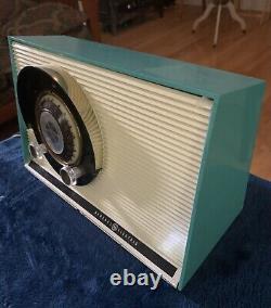 Vintage GE Radio.'Atomic Dial'.'Leave It To Beaver' Radio. Turquoise