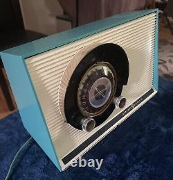 Vintage GE Radio.'Atomic Dial'.'Leave It To Beaver' Radio. Turquoise