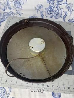 Vintage GE Red Eye School Wall Clock General Electric 1H1612 14-1/2 Works