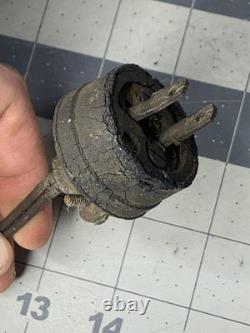 Vintage GE Red Eye School Wall Clock General Electric 1H1612 14-1/2 Works