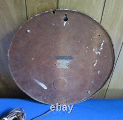Vintage GE Red Eye School Wall Clock General Electric USA 14.5 Model 1H 1412