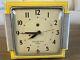 Vintage Ge Telechron Wall Clock Yellow 1940's Model 2ha43- Mostly Works